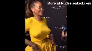 Rihanna Big Tits in Yelow Dress Nudesleaked.com