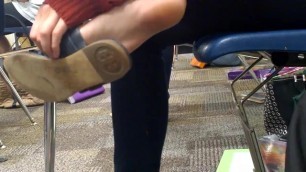 Teen Girl Feet in Class