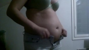 Girl's Belly Get's too Fat for her Favorite Clothes