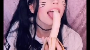 Belle Delphine Banana Blowjob [720p]