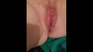 My Teen Girlfriends Pussy after taking my Cock Rough and like a Good Slut