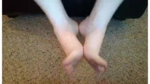 Becky doing a Foot Strip Tease