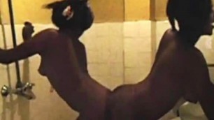 Lesbian African Tribal Dance In the Shower To Celebrate Pussy