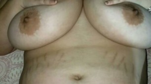 Busty Latina BBW can’t stop fucking and cumming - POV