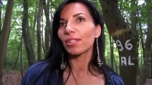 Gorgeous dark haired milf gets analyzed and facialized in a somewhat removed location