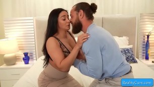Sexy natural big tit brunette mature slut Sheena Ryder seduces her neighbor for a good and quick fuck